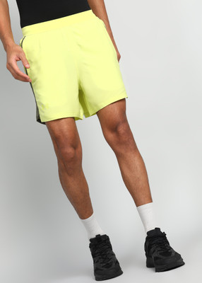 UNDER ARMOUR Solid Men Yellow Gym Shorts