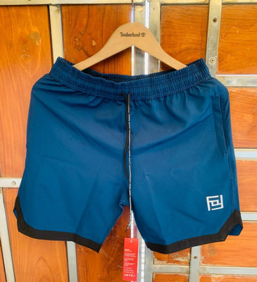 FitInOutFit Self Design Men Blue Running Shorts