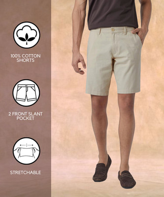 SYLZON Self Design Men Beige Chino Shorts