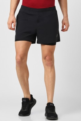 VAN HEUSEN Solid Men Black Sports Shorts