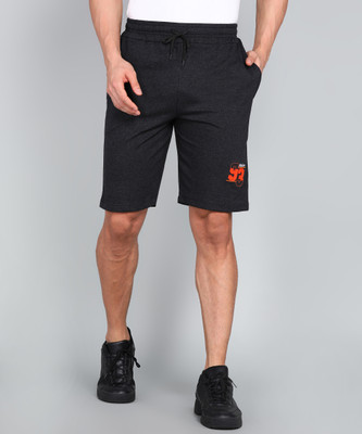 GYRFALCON Self Design Men Dark Grey Basic Shorts