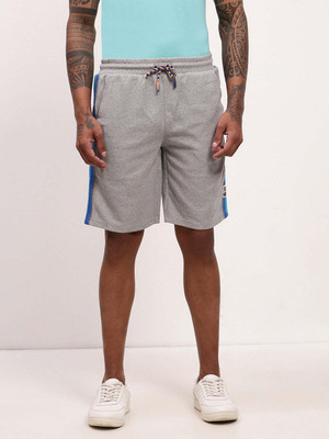 SHOWOFFFF Solid Men Grey Regular Shorts