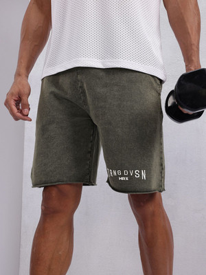 HRX by Hrithik Roshan Solid Men Green Sports Shorts
