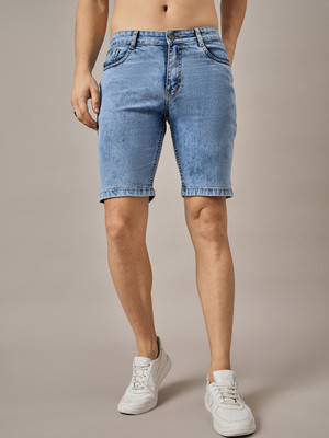 STUDIO NEXX Solid Men Denim Blue Denim Shorts