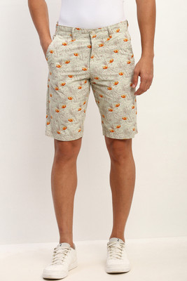 Allen Solly Printed Men Green Casual Shorts