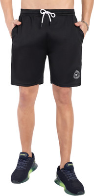 Go Devil Printed Men Black Cargo Shorts