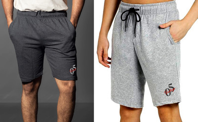 Moda Rapido Solid Men Grey, Silver Regular Shorts