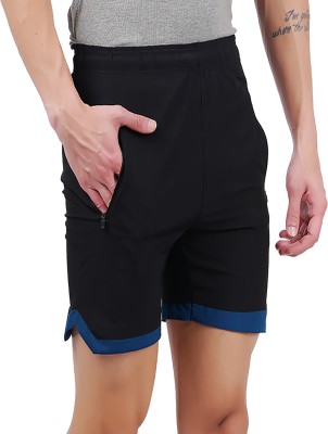 Blacktail Solid Men Black Sports Shorts