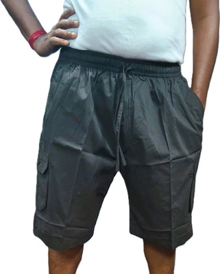 MAA KALI DRESSES Solid Men Grey Bermuda Shorts