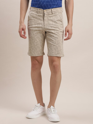 TURTLE Printed Men Beige Casual Shorts