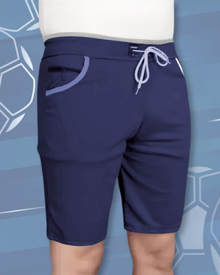 Venner Solid Men Blue Running Shorts, Casual Shorts