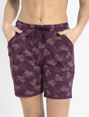 JOCKEY Printed Women Purple Regular Shorts