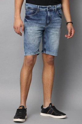 Wearhouse Solid Men Dark Blue Denim Shorts