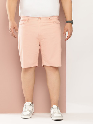 Thomas Scott Solid Men Orange Chino Shorts