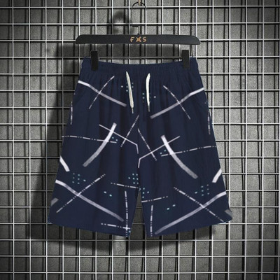 Try This Printed Men Blue Regular Shorts