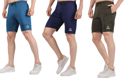 ASR Solid Men Multicolor Regular Shorts