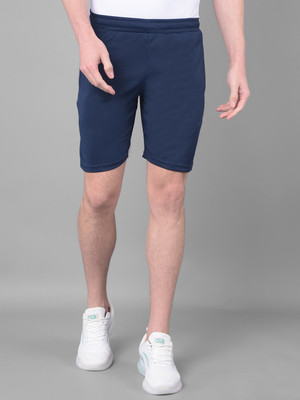 Force NXT Solid Men Blue Sports Shorts