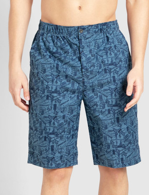 JOCKEY Printed Men Blue Bermuda Shorts