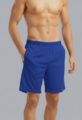VS Tex Solid Men Blue Sports Shorts