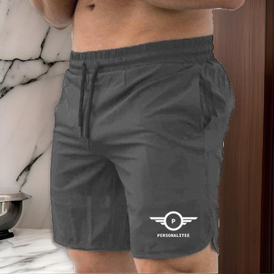 PersonaliTee Solid Men Grey Basic Shorts