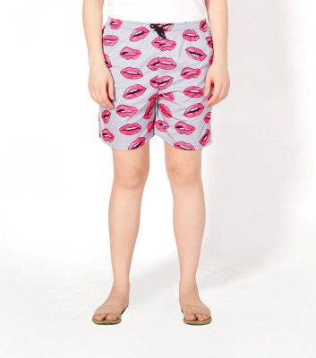 HUMA Printed Women Grey Regular Shorts