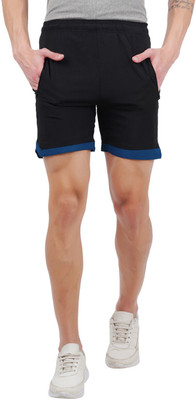 Blacktail Solid Men Black Chino Shorts