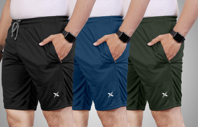 FTX Solid Men Multicolor Sports Shorts