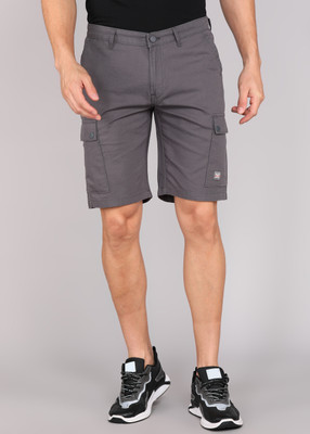 KILLER Solid Men Grey Cargo Shorts