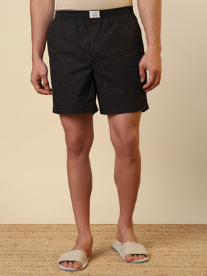 SLEEPZ BY RAYMOND Printed Men Black Boxer Shorts