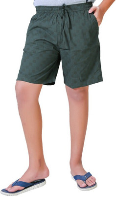 Chillax Printed Men Green Bermuda Shorts