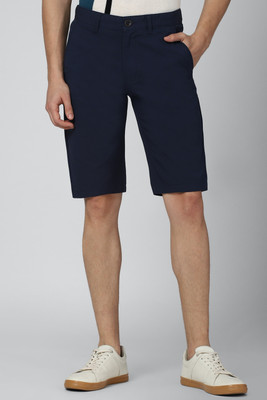 PETER ENGLAND Solid Men Blue Regular Shorts