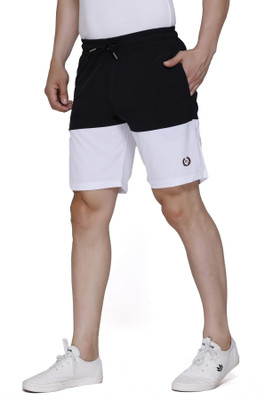 Leebonee Color Block Men Black, White Casual Shorts
