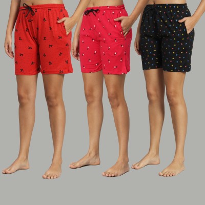 SEASER Printed Women Multicolor Casual Shorts