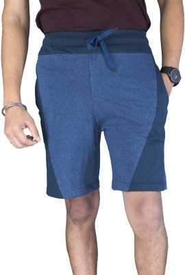 BMR Group Solid Men Blue Sports Shorts