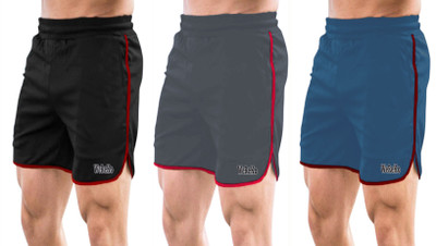 DARSHAN CREATION Self Design Men Black, Light Blue, Grey Casual Shorts