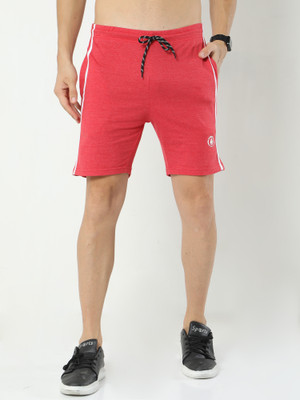 ARDEUR Self Design Men Red Basic Shorts