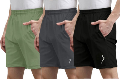 karwa Solid Men Multicolor Sports Shorts