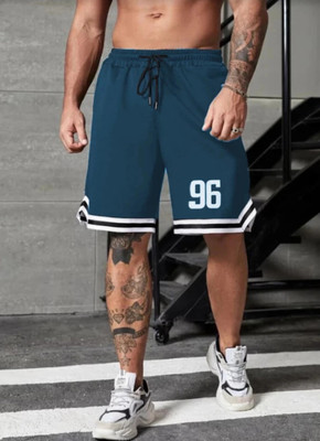 Bellwit Solid Men Blue Sports Shorts