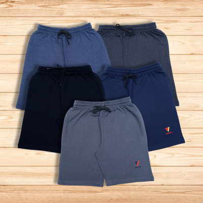 Jayavaari Solid Men Multicolor Regular Shorts