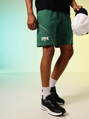 HRX by Hrithik Roshan Solid Men Green Regular Shorts