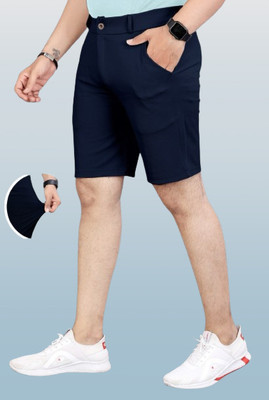 ROMAN DESIGN Solid Men Dark Blue Chino Shorts
