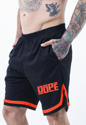 LOTHRIC Printed Men Black Gym Shorts