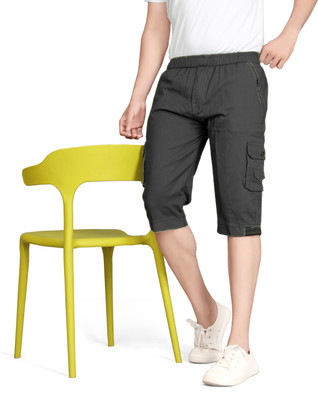 SHREE YAMUNA CREATION Solid Men Grey Cargo Shorts