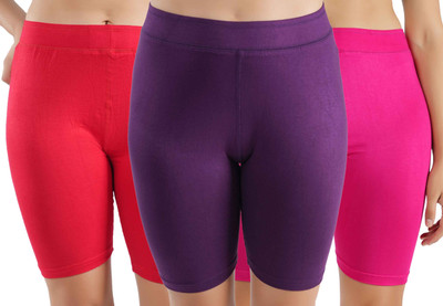 Florafit Solid Women Multicolor Cycling Shorts