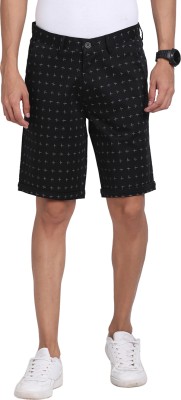 TURTLE Printed Men Black Casual Shorts