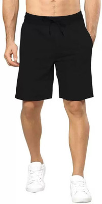 Ticoss Solid Men Black Regular Shorts