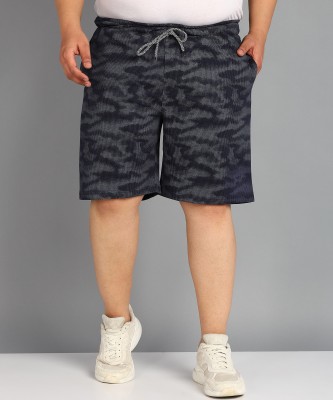 METRONAUT PLUS Printed Men Dark Blue Regular Shorts