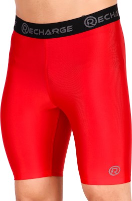 ReDesign Apparels Solid Men Red Compression Shorts