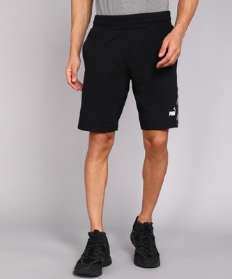 PUMA Solid Men Black Sports Shorts