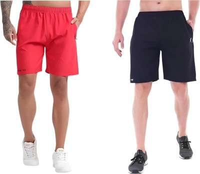 BLUE STAR SHARK Solid Men Red, Blue Casual Shorts